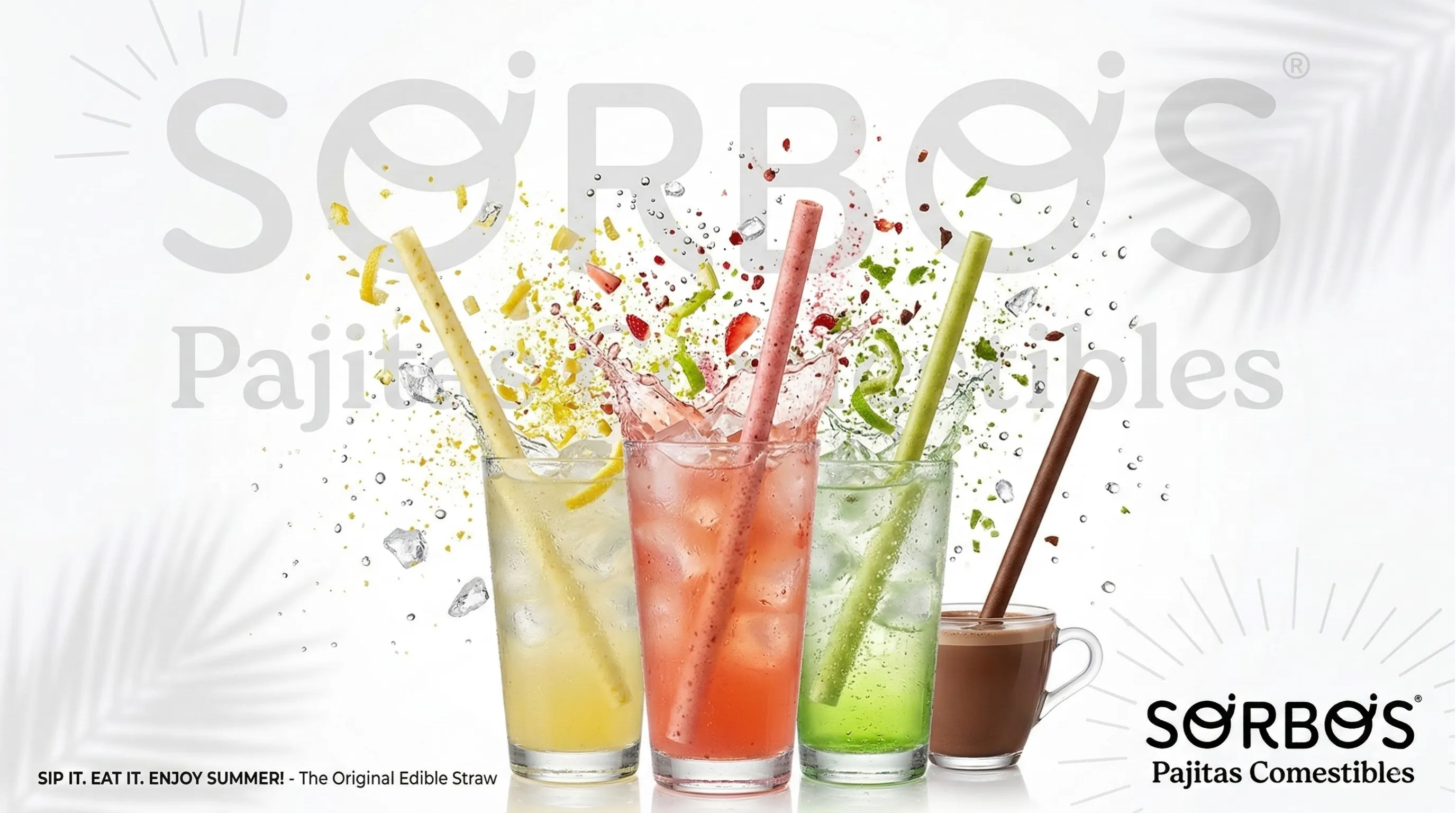 Productos de la marca Sorbos pajitas comestibles